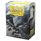 Dragon Shield Dual Matte - Snow Sleeves: Standard Size (100) - One Piece/Digimon/Pokemon/MTG Cards