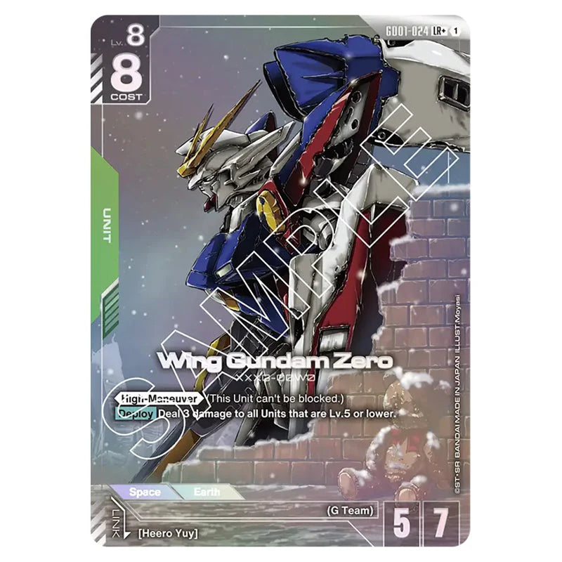 Gundam Card Game - Newtype Rising - Wing Gundam Zero (Legendary Rare+) - GD01-024