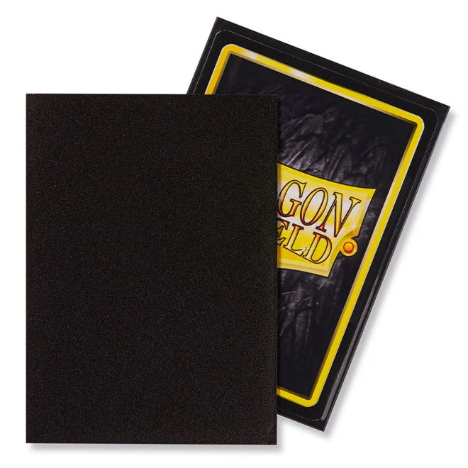 Dragon Shield Matte Black Sleeves Standard Size (100) - One Piece/Digimon/Pokemon/MTG Cards