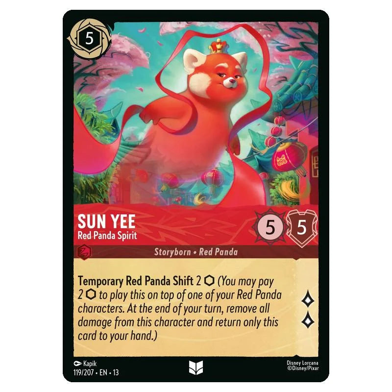 Lorcana - Attack of the Vine - Sun Yee - Red Panda Spirit (Uncommon) - 119/207 Near Mint