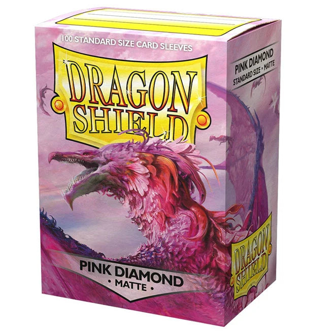 Dragon Shield Matte Pink Diamond Sleeves Standard Size (100) - One Piece/Digimon/Pokemon/MTG Cards