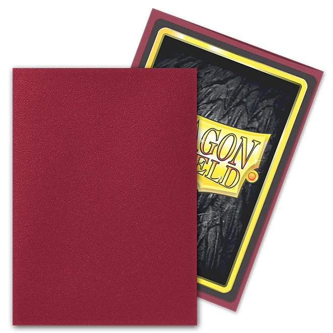 Dragon Shield Matte Blood Red Sleeves Standard Size (100) One Piece/Digimon/Pokemon/MTG Cards