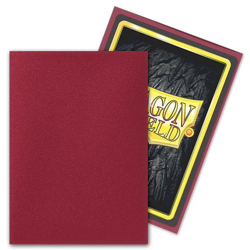 Dragon Shield Matte Blood Red Sleeves Standard Size (100) One Piece/Digimon/Pokemon/MTG Cards