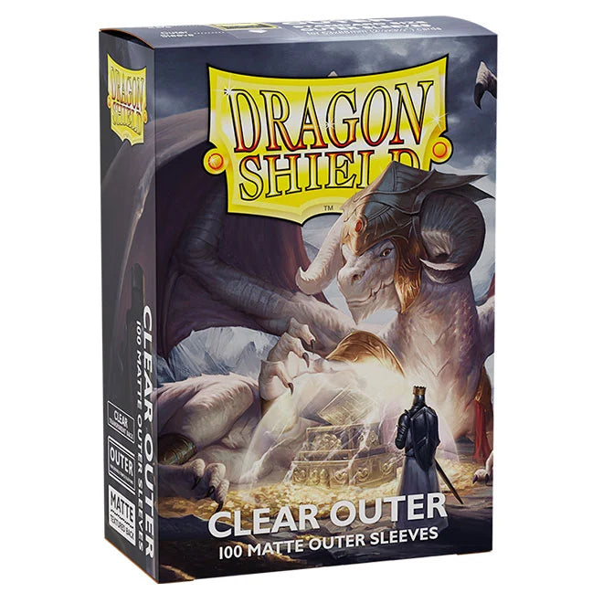 Dragon Shield Standard Outer Sleeves – Matte Clear (100 Sleeves)