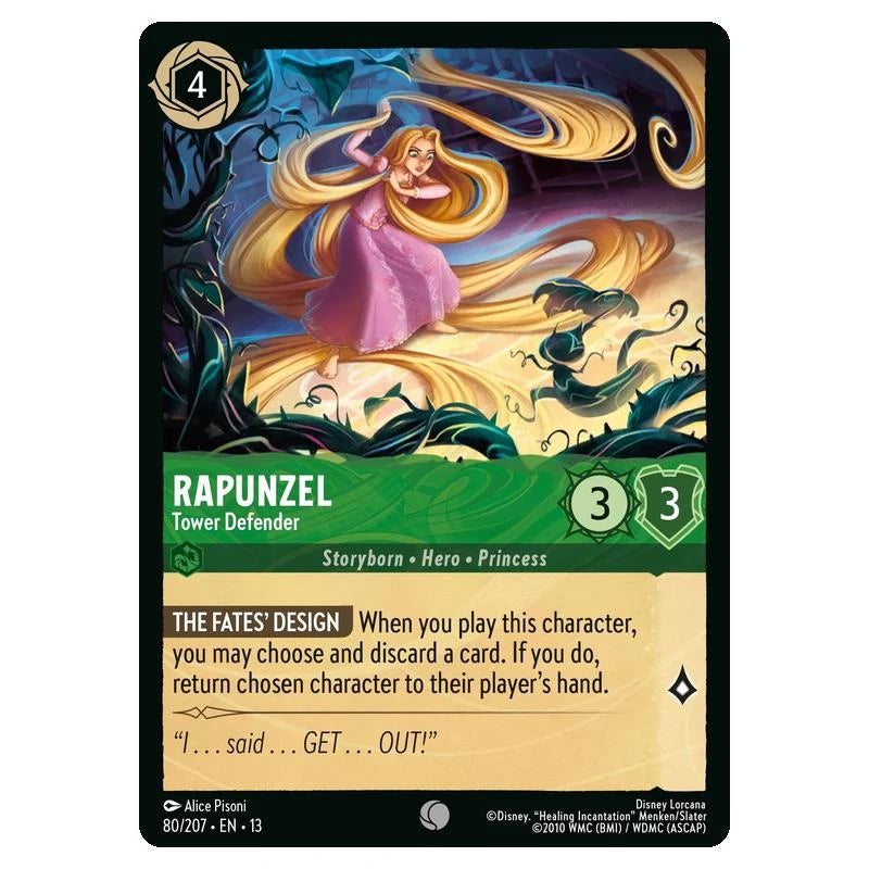 Lorcana - Attack of the Vine - Rapunzel - Tower Defender (Common) - 80/207 Near Mint