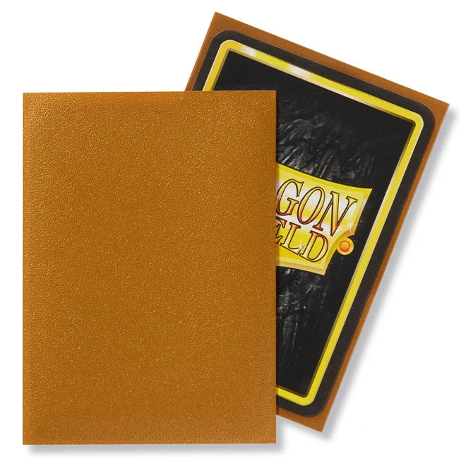 Dragon Shield Matte Gold Sleeves Standard Size (100) One Piece/Digimon/Pokemon/MTG Cards