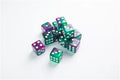 Galaxy Series - Aurora - D6 Dice Set 16 mm (12 pcs) Green/Purple
