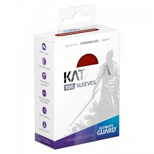 Katana Sleeves Standard Size - Red (100)