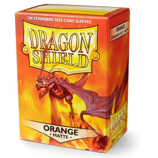 Dragon Shield Matte Orange Sleeves Standard Size (100) - One Piece/Digimon/Pokemon/MTG Cards